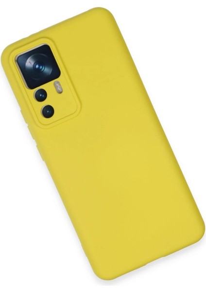 Xiaomi Mi 12T Pro Kılıf Nano Içi Kadife Silikon - Sarı modelleri