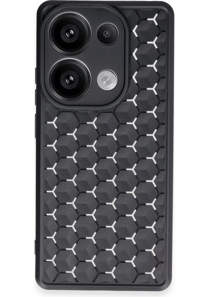 Newface Xiaomi Redmi Note 13 Pro 4g Kılıf Petek Silikon Kapak - Siyah