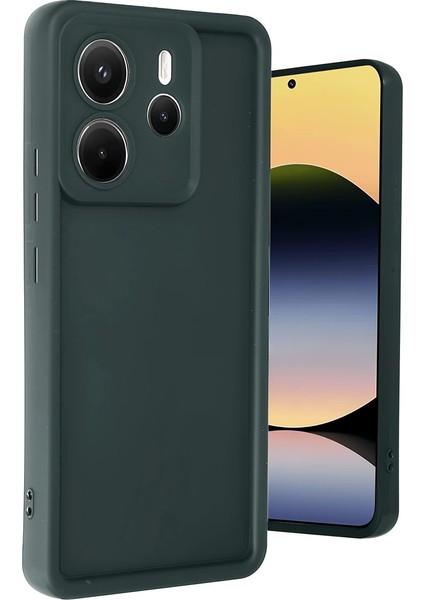 Xiaomi Redmi Note 14 4g Kılıf Viera Silikon - Koyu Yeşil