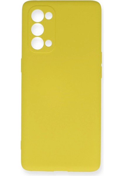 Oppo Reno 5 Kılıf Nano Içi Kadife Silikon - Sarı
