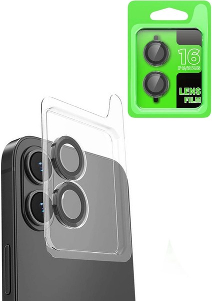 Iphone 16 Plus Raze Metal Kamera Lens - Siyah