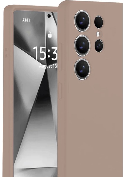 Samsung Galaxy S25 Ultra Kılıf Nano Içi Kadife Silikon - Pudra modelleri