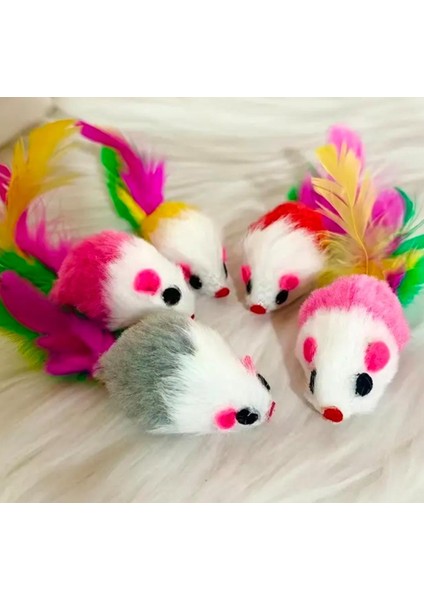 Dört Adet Çok Renkli Kedi Oyuncak Fare fiyatları