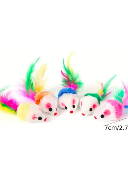 Dört Adet Çok Renkli Kedi Oyuncak Fare fırsatları