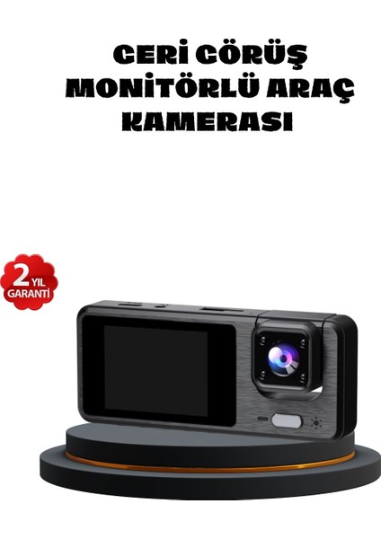 Buğz 3 Kameralı Araç Dvr 1080P Ön + Hd Arka + Iç Kamera Döngü Kayıt 2’’ Ekran
