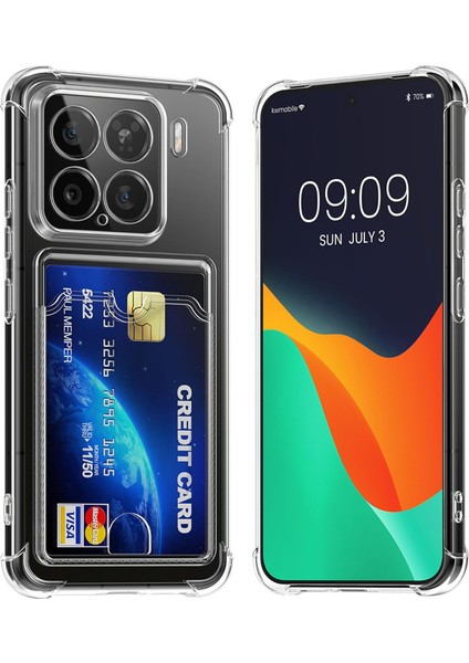 Xiaomi Mi 15 Kılıf Sfy Darbe Korumalı Kartlıklı Silikon Kapak