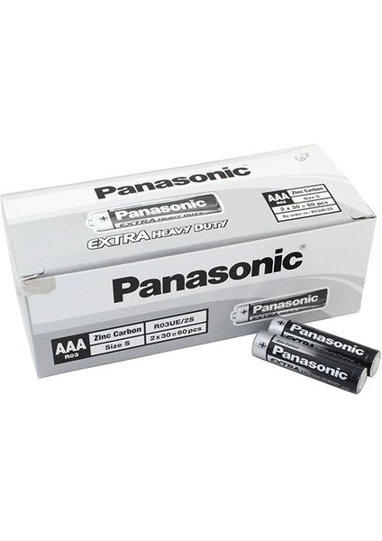 Panasonic Manganez Ince Kalem Aaa Pil 60'lı Paket