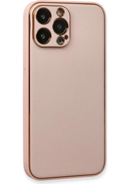 Iphone 13 Pro Kılıf Coco Deri Silikon Kapak - Pembe modelleri