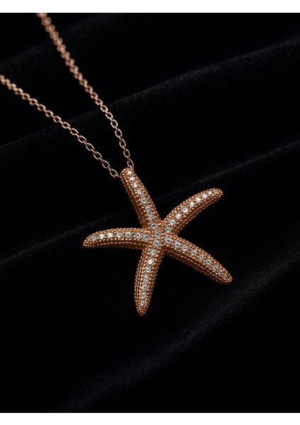 925 Ayar Gümüş Zirkon Taşlı Deniz Yıldızı Kolye – Fitliva modelleri
