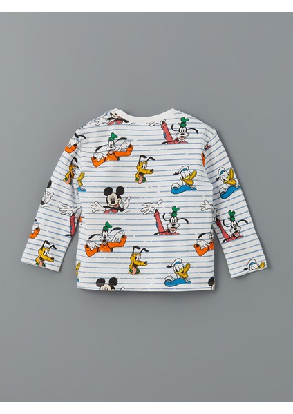 Yeni Sezon Mickey Mouse Baskılı Erkek Bebek Pijama Takımı modelleri