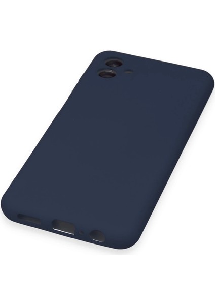 Samsung Galaxy A04 Kılıf Nano Içi Kadife Silikon - Lacivert indirimleri