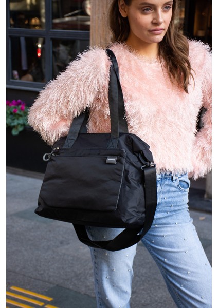 Sn 6019 Kadın Suya Dayanıklı Paraşüt Kumaş El Omuz Çantası Kol Çantası Çapraz Çantası