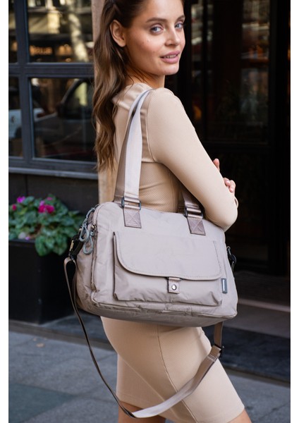 Sn 6016 Kadın Suya Dayanıklı Paraşüt Kumaş El Omuz Çantası Kol Çantası Çapraz Çantası