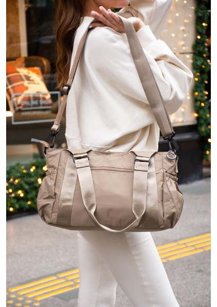 Sn 6018 Kadın Suya Dayanıklı Paraşüt Kumaş El Omuz Çantası Kol Çantası Çapraz Çantası indirimleri