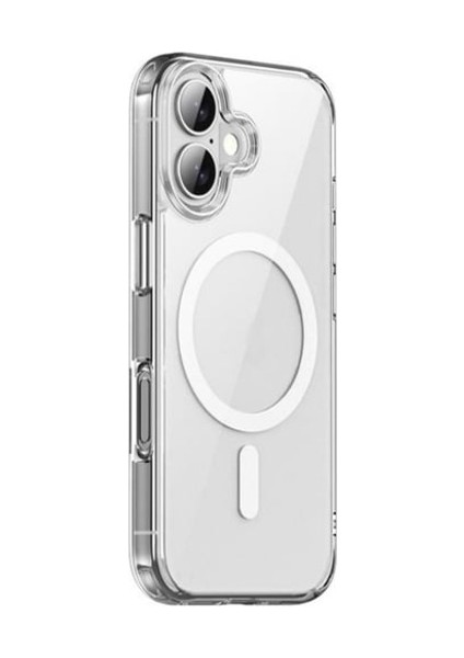 Apple iPhone 17 Uyumlu Magsafe Sararmaz Şeffaf Sert Mika Silikon Kılıf