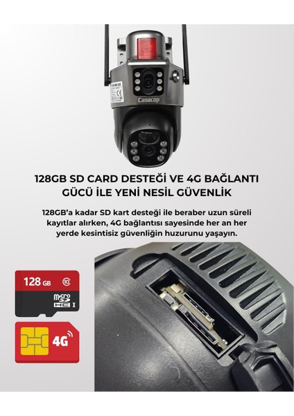 4k-Casacop-Q7-Solar-4g-Çift Kameralı-Bahçe ve Güvenlik Kamerası modelleri