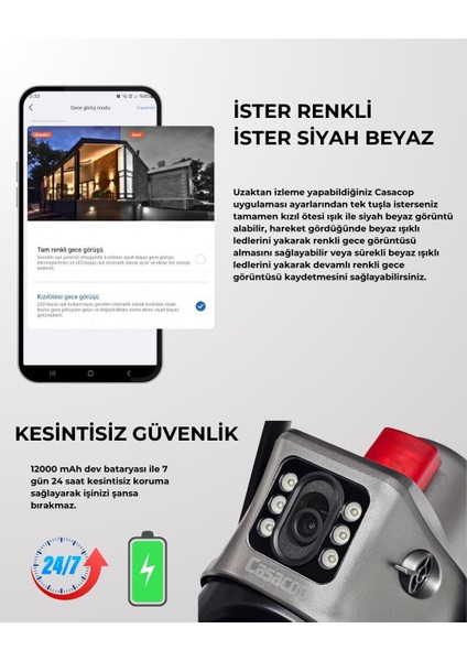4k-Casacop-Q7-Solar-4g-Çift Kameralı-Bahçe ve Güvenlik Kamerası indirimleri