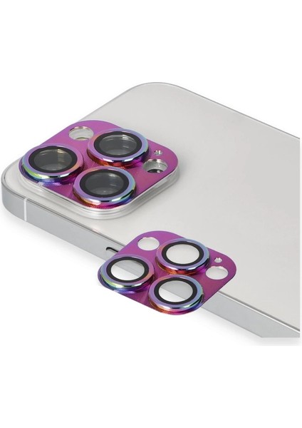 Iphone 13 Pro Max Pers Alüminyum Kamera Lens - Rainbow modelleri