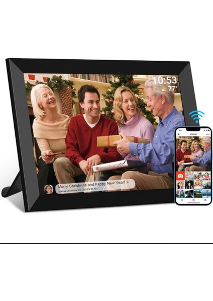 Dijital Fotoğraf Çerçevesi Wifi 10.1 Inç 32GB Dokunmatik Ekran, Uygulama Üzerinden Fotoğraf/video Paylaşımı