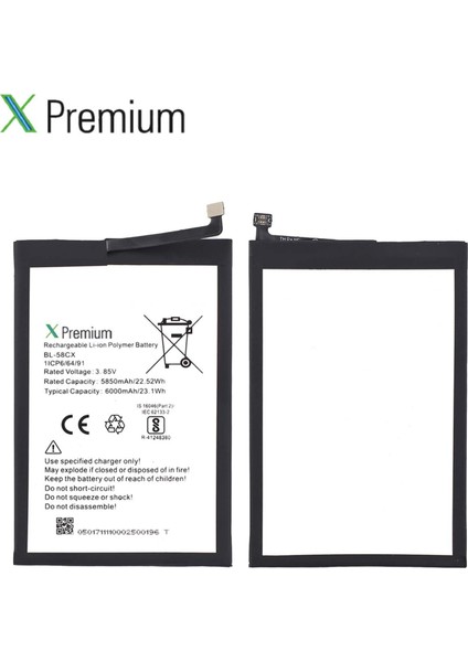 Xpremium Infinix Smart 7 Uyumlu Batarya Pil Süper Yüksek Kalite 6000 Mah BL-58CX fırsatları