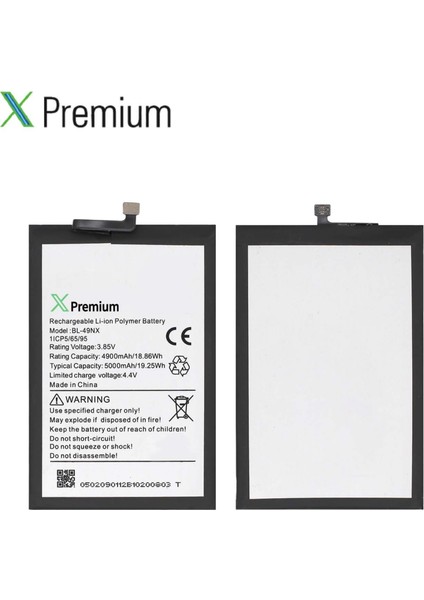 Xpremium Infinix Smart 8 Uyumlu Batarya Pil Süper Yüksek Kalite 5000 Mah BL-49NX fiyatları