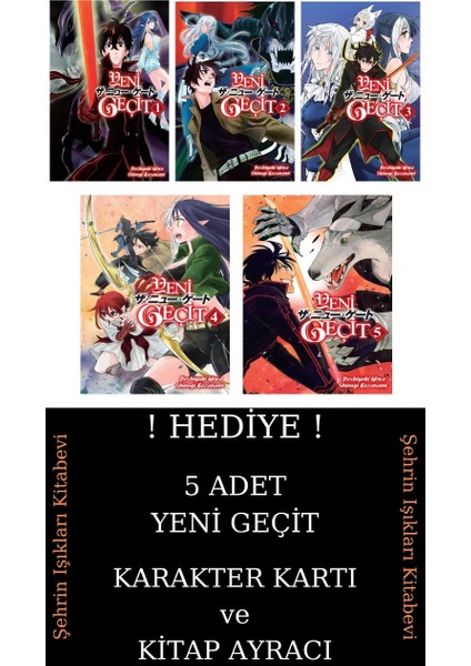 Yeni Geçit 1-2-3-4-5 Manga Seti (5 Kitap) / 5 Adet Yeni Geçit Karakter Kartı ve Kitap Ayracı Hediye