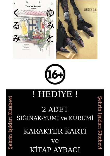 Yumi ve Kurumi - Sığınak Manga Seti (2 Kitap) / Tek Kitaplık Hikayeler / 2 Adet Karakter Kartı ve Kitap Ayracı Hediye