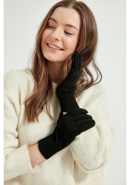 Siyah Kışlık Tiriko Kadın Eldiven Siyah Eldiven fiyatları