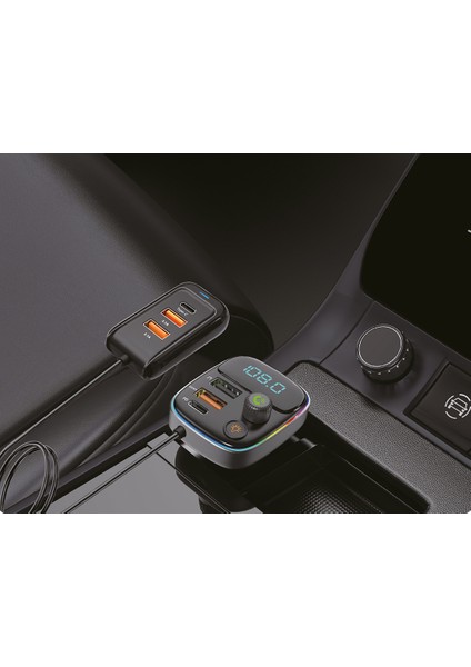 Araç Müzik Çalar Fm Transmitter Modulator Oto Araba Çakmaklık Bluetooth USB Mdl-17 fiyatları
