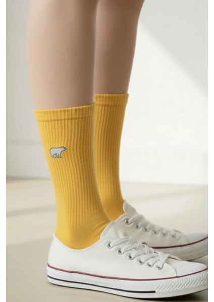 Sevimli Hayvan Nakışlı Pamuklu Kışlık Yazlık Desenli 4 Renk Soket Çorap Seti fiyatları