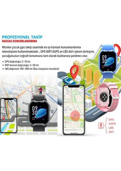 CT24 Mini Sim Kartlı 4g Video Görüşme Gps Takip Saati