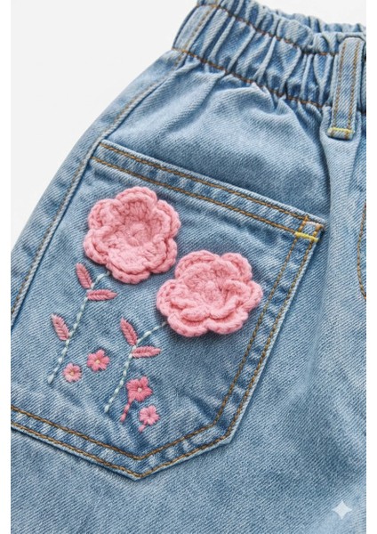 La’Ciel Pembe Gül Detaylı Kot Pantolon fiyatları