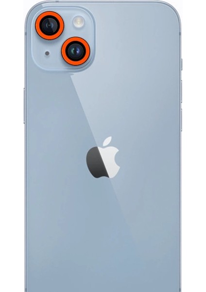Iphone 13 Neon Fosforlu Kamera Lens - Turuncu