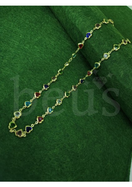 - Kalp Zirkon Taşlı Y Kolye