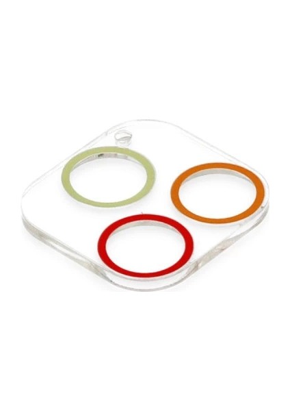 Iphone 13 Pro Max Renkli Kamera Lens Koruma Cam - Turuncu-Kırmızı modelleri