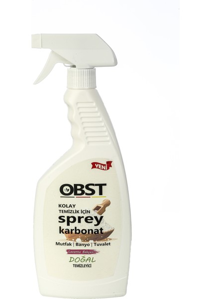 Obst Kolay Temizlik Için Sprey Karbonat Lavanta Kokulu Mutfak Banyo Tuvalet Doğal Temizlik 500 ml