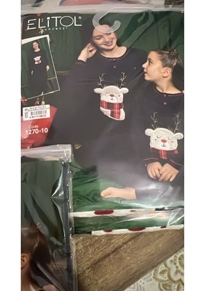 Uzun Kol Cotton Bayan Pijamatakımı Lacivert--