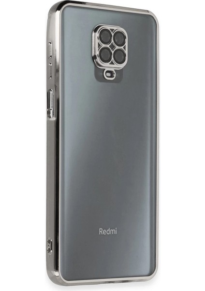 Xiaomi Redmi Note 9 Pro Kılıf Razer Lensli Silikon - Gümüş