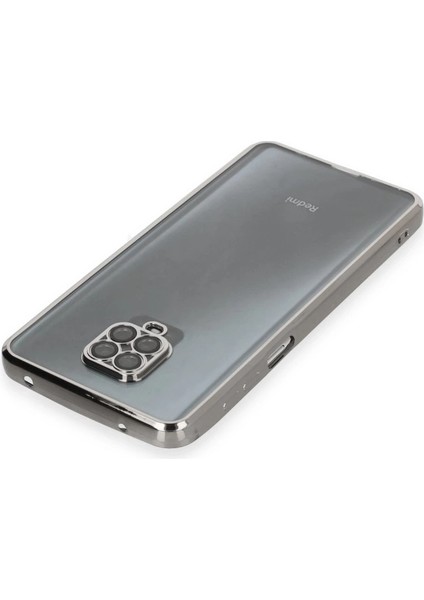 Xiaomi Redmi Note 9 Pro Kılıf Razer Lensli Silikon - Gümüş modelleri