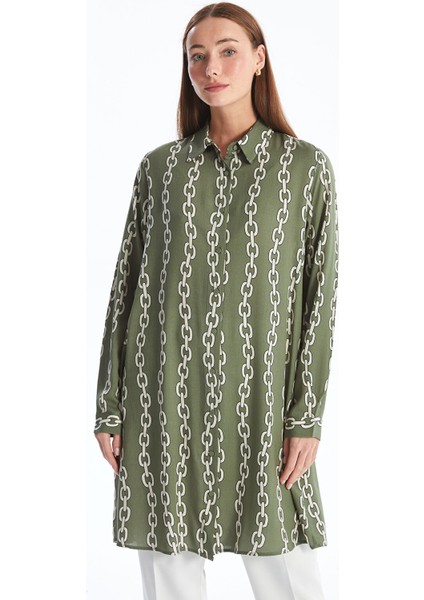 Yeni Sezon Desenli Kadın Gömlek Tunik