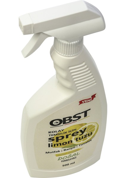 Obst Kolay Temizlik Için Sprey Limon Tuzu Limon Kokulu Mutfak Banyo Tuvalet Doğal Temizlik 500 ml modelleri