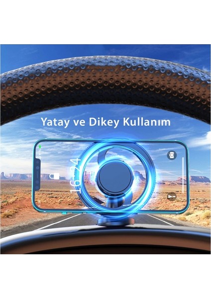 Q38 Ayarlanabilir Yapışkanlı Manyetik Magsafe Araç Tutucu - Siyah fırsatları