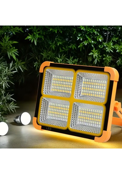 Solar Güneş Enerjili Taşınabilir 200W Projektör Çakarlı