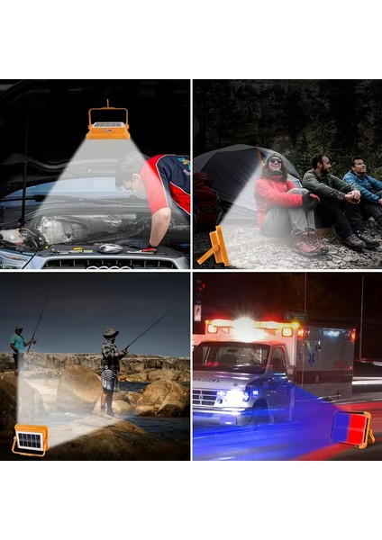 Solar Güneş Enerjili Taşınabilir 200W Projektör Çakarlı fırsatları