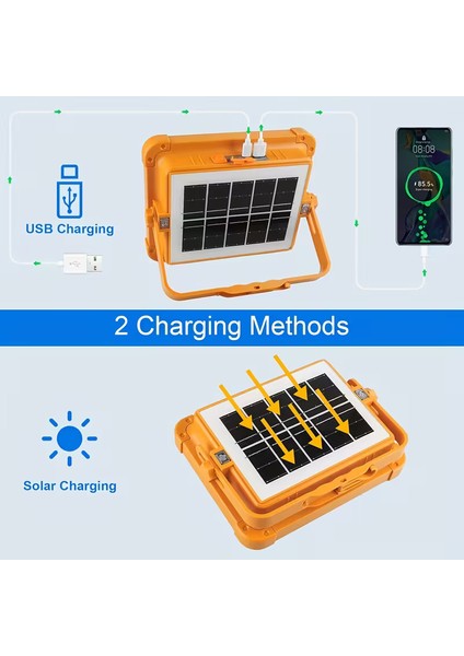 Solar Güneş Enerjili Taşınabilir 200W Projektör Çakarlı
