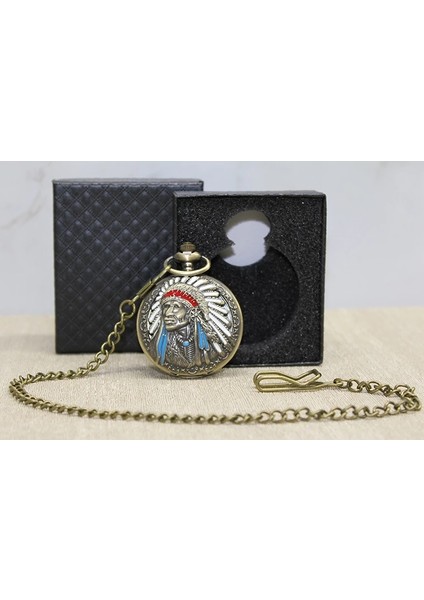 Özel Kutulu Kızılderili Köstekli Saat ALK4677