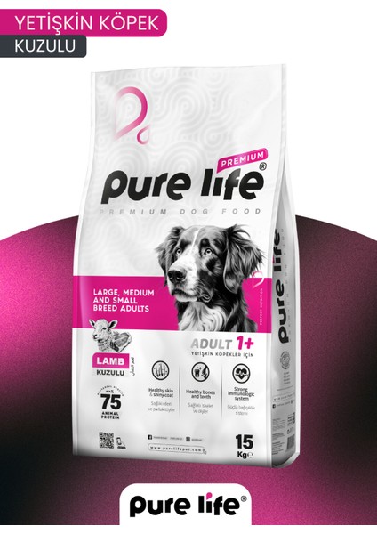 Premium Kuzulu Yetişkin Köpek Maması 15KG