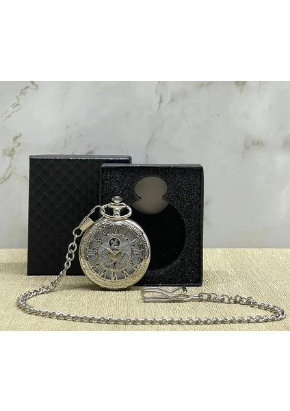 Özel Kutulu Gümüş Köstekli Saat ALK4672