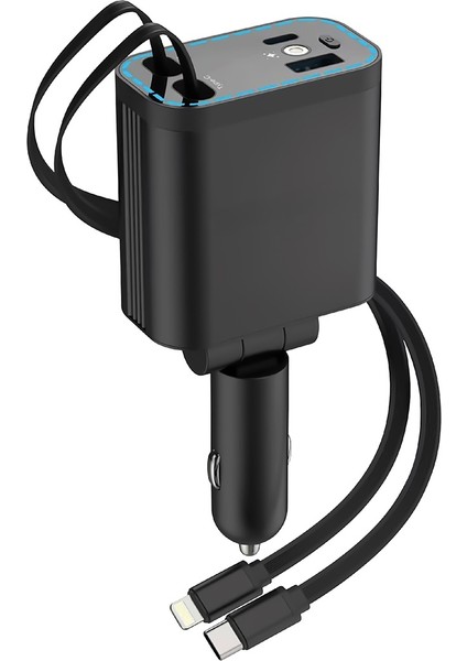 Tüm Telefonlar Için Uyumlu Araba Şarj Aleti Çakmaklık 45W 4in1 C-40