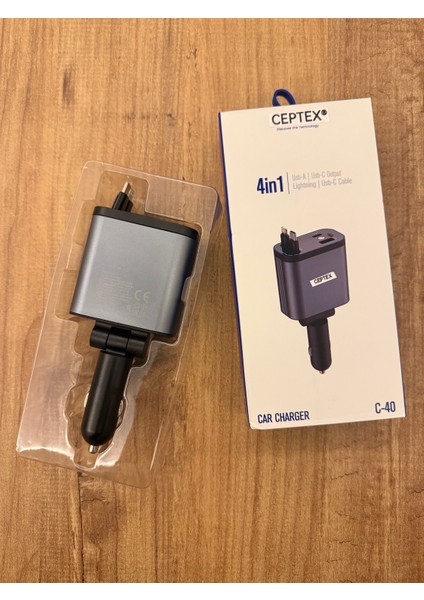 Tüm Telefonlar Için Uyumlu Araba Şarj Aleti Çakmaklık 45W 4in1 C-40 modelleri